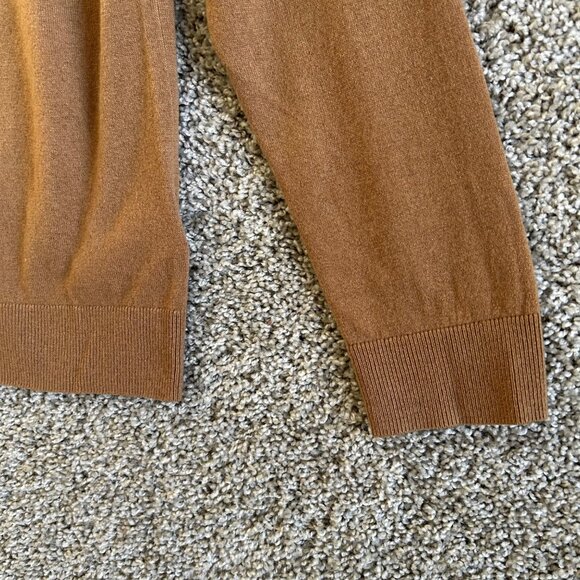 Burberry Mens Sz L Logo-embroidered 100% Cashmere Crew Neck Pullover Sweaters - Picture 4 of 14